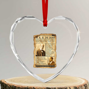 Vintage Newspaper W E B Du Bois Heart Crystal Glass Ornament African American Scholar TS12 Transparent Glass 3'' Heart Print Your Wear