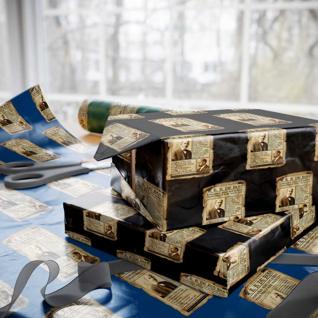 Vintage Newspaper W E B Du Bois Wrapping Paper Roll African American Scholar TS12 Black Print Your Wear