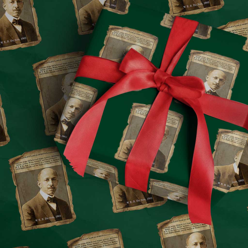 Vintage Newspaper W E B Du Bois Wrapping Paper Roll Civil Rights Pioneer TS12 Green Print Your Wear