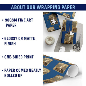 Vintage Newspaper W E B Du Bois Wrapping Paper Roll Civil Rights Pioneer TS12 Print Your Wear