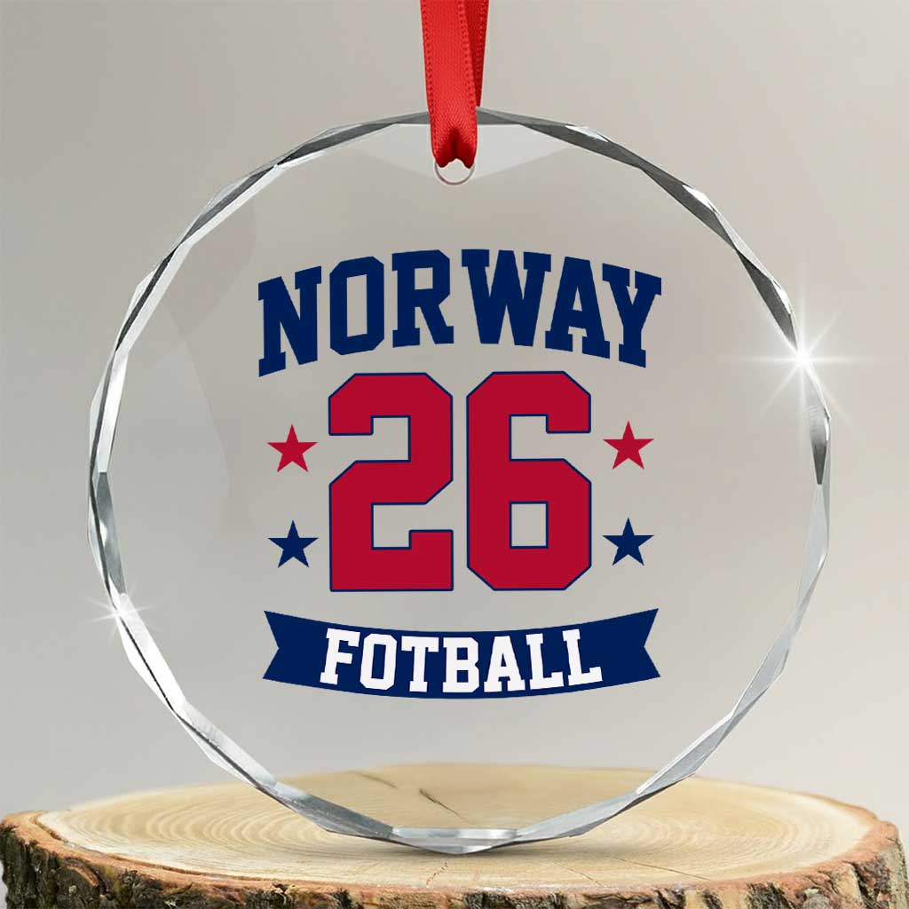 Vintage Norway Fotball Crystal Glass Ornament Norwegian Flag Game Day Fan Gift TS12 Transparent Glass 3'' Circle Print Your Wear