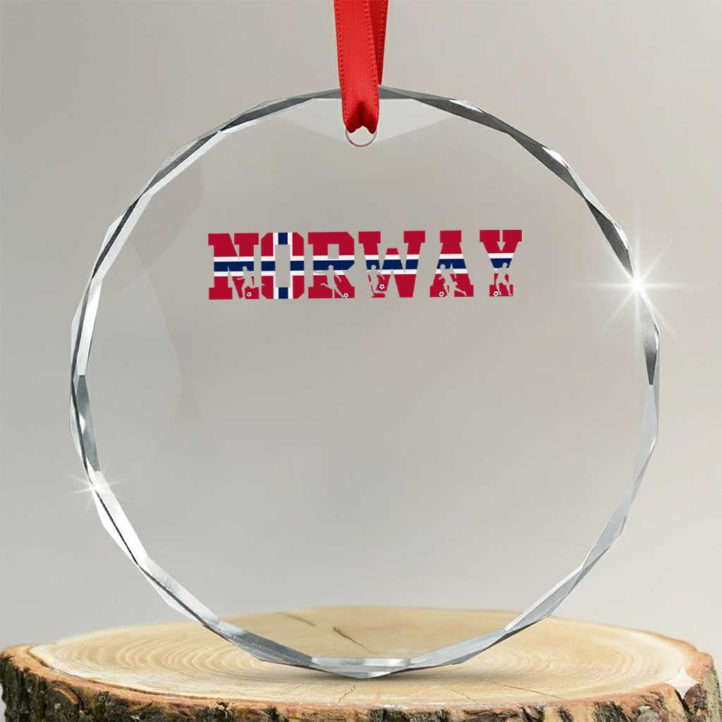 Vintage Norway Fotball Crystal Glass Ornament Scandinavian Pride Fan Gift TS12 Transparent Glass 3'' Circle Print Your Wear