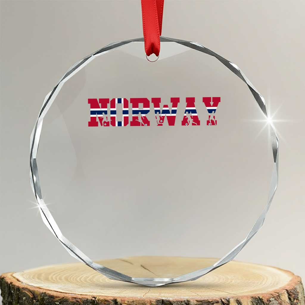 Vintage Norway Fotball Crystal Glass Ornament Scandinavian Pride Fan Gift TS12 Transparent Glass 3'' Circle Print Your Wear
