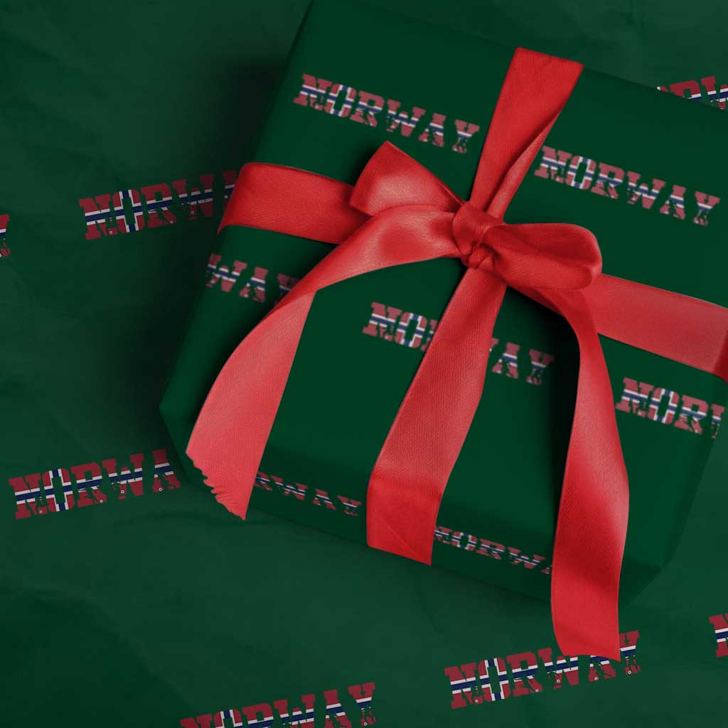 Vintage Norway Fotball Wrapping Paper Roll Scandinavian Pride Fan Gift TS12 Green Print Your Wear