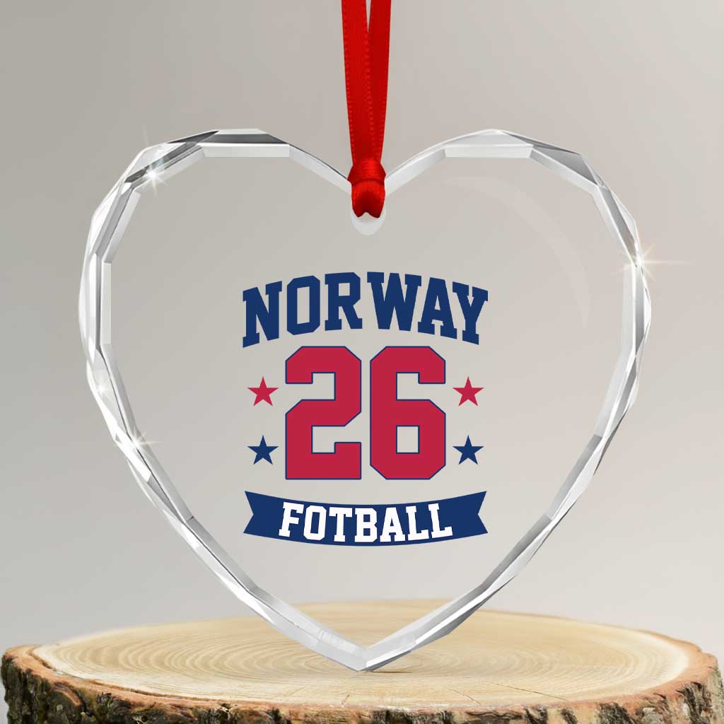 Vintage Norway Fotball Heart Crystal Glass Ornament Norwegian Flag Game Day Fan Gift TS12 Transparent Glass 3'' Heart Print Your Wear