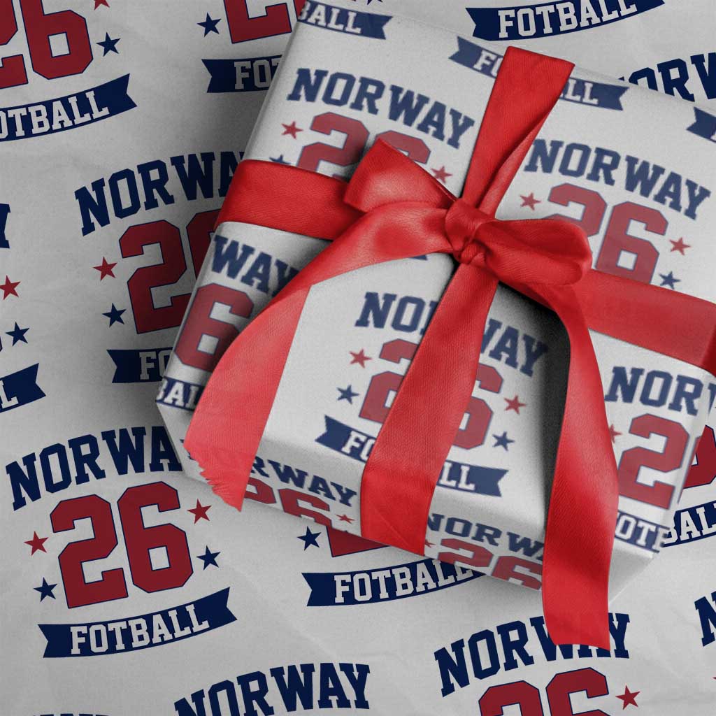 Vintage Norway Fotball Wrapping Paper Roll Norwegian Flag Game Day Fan Gift TS12 White Print Your Wear