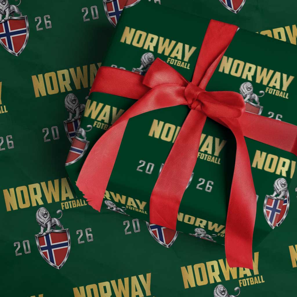 Vintage Norway Fotball Norwegian Supporter Gift Wrapping Paper Roll TS12 Green Print Your Wear