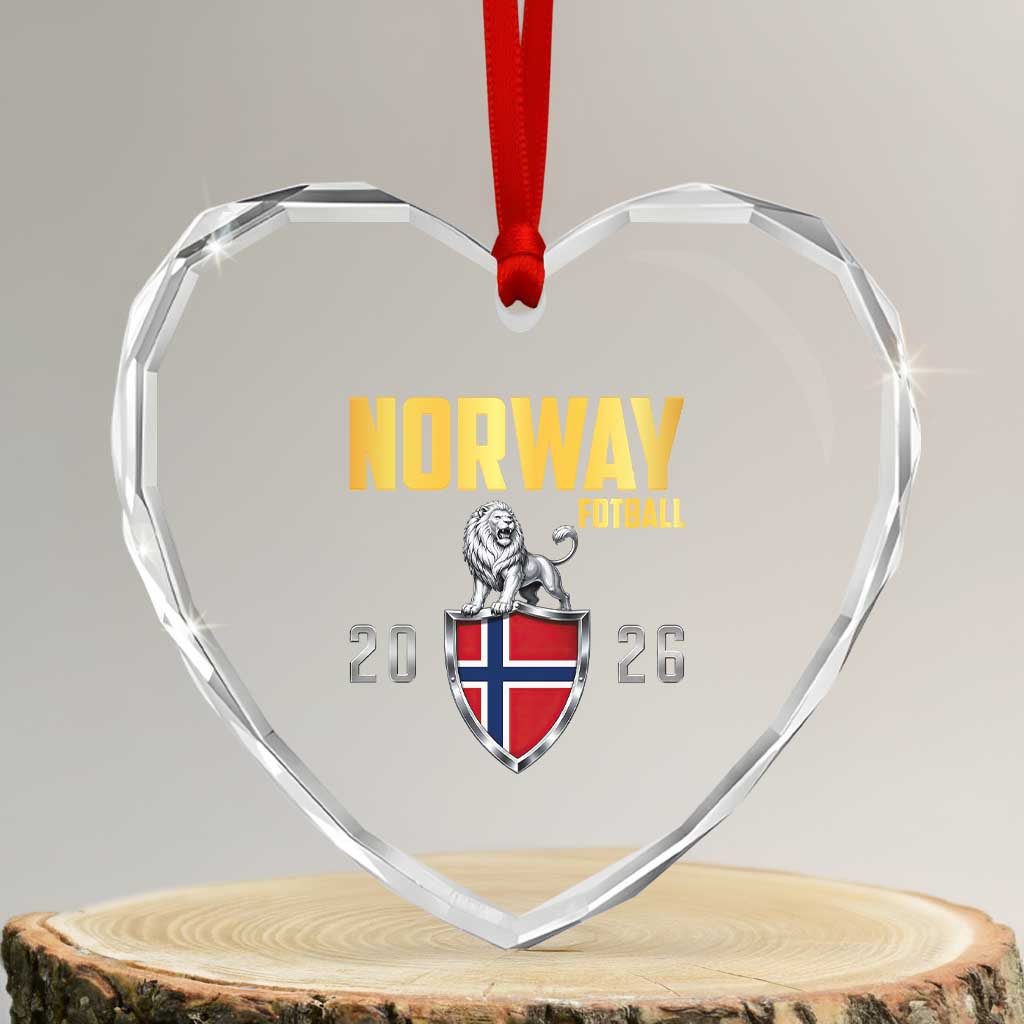 Vintage Norway Fotball Norwegian Supporter Gift Heart Crystal Glass Ornament TS12 Transparent Glass 3'' Heart Print Your Wear