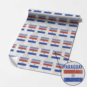 Vintage Paraguay Flag Distressed Paraguayan Pride Patriotic Soccer Fan Graphic Wrapping Paper Roll TS10 Christmas Plaid Print Your Wear