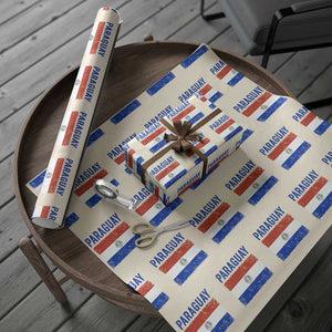 Vintage Paraguay Flag Distressed Paraguayan Pride Patriotic Soccer Fan Graphic Wrapping Paper Roll TS10 Beige Print Your Wear
