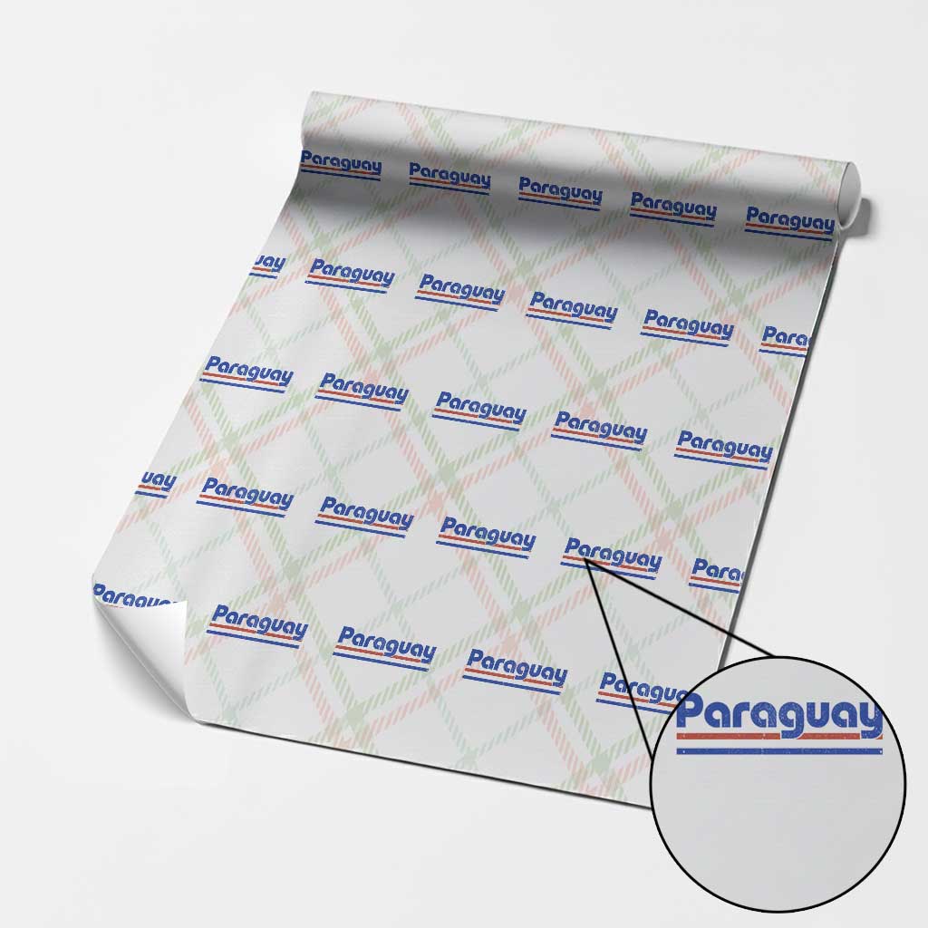 Vintage Paraguay Flag Wrapping Paper Roll Retro Stripe Patriotic Paraguayan Pride Graphic TS10 Christmas Plaid Print Your Wear