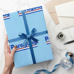 Vintage Paraguay Flag Wrapping Paper Roll Retro Stripe Patriotic Paraguayan Pride Graphic TS10 Light Blue Print Your Wear