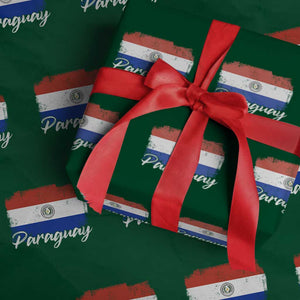 Vintage Paraguay Flag Paraguaya Heritage Pride Roots Wrapping Paper Roll TS02 Green Print Your Wear