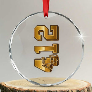 Vintage Pittsburgh City Skyline Crest Crystal Glass Ornament Game Day Fan Pride