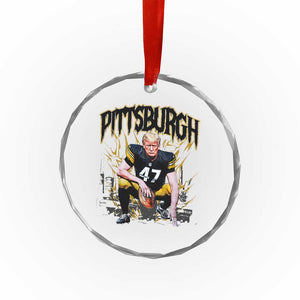 Vintage Pittsburgh Crystal Glass Ornament Retro Sports Fan Trump 47 Streetwear Bootleg - Print Your Wear
