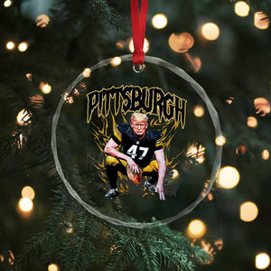 Vintage Pittsburgh Crystal Glass Ornament Retro Sports Fan Trump 47 Streetwear Bootleg - Print Your Wear