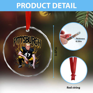 Vintage Pittsburgh Crystal Glass Ornament Retro Sports Fan Trump 47 Streetwear Bootleg - Print Your Wear