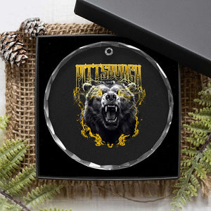 Vintage Pittsburgh Crystal Glass Ornament Retro Sports Fan Wild Bear Mascot Streetwear Bootleg TS10 Print Your Wear