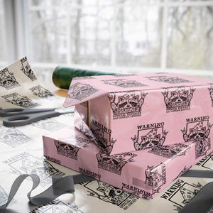 Vintage Raccoon 13th Birthday Wrapping Paper Roll 13 Year Old Official Teenager Gifts TS10 Light Pink Print Your Wear