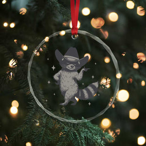 Vintage Raccoon Cowboy Crystal Glass Ornament Cowgirl Trash Panda Western Country TS10 Print Your Wear