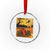 Vintage Race Car Halloween Pumpkin Retro Racing Crystal Glass Ornament TS14 Transparent Glass 3'' Circle Print Your Wear