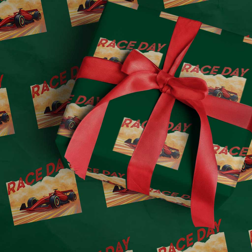 Vintage Racing Formula Car Wrapping Paper Roll TS14 Green Print Your Wear