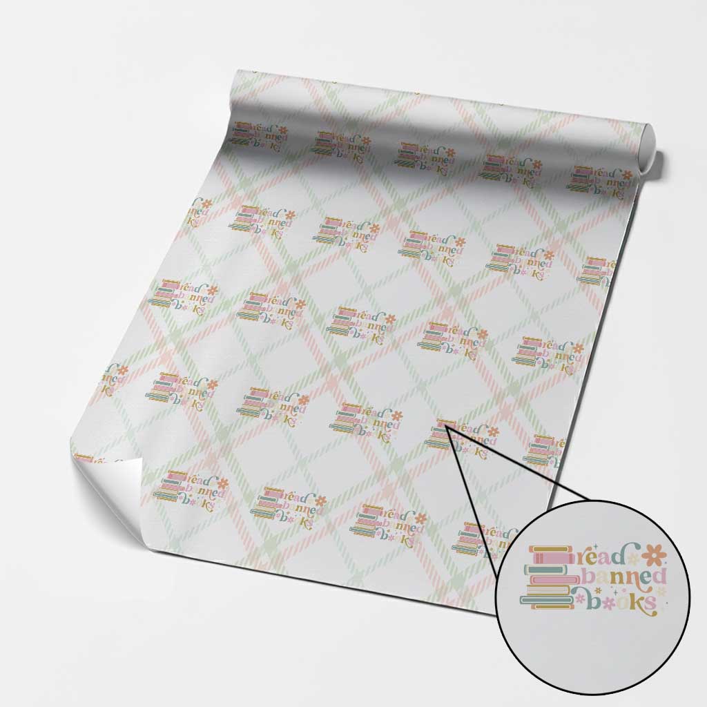 Vintage Read Banned Books Wrapping Paper Roll TS10 Christmas Plaid Print Your Wear