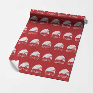 Vintage Red October Wrapping Paper Roll Philadelphia Skyline Retro Philly Cityscape TS10 Red Print Your Wear