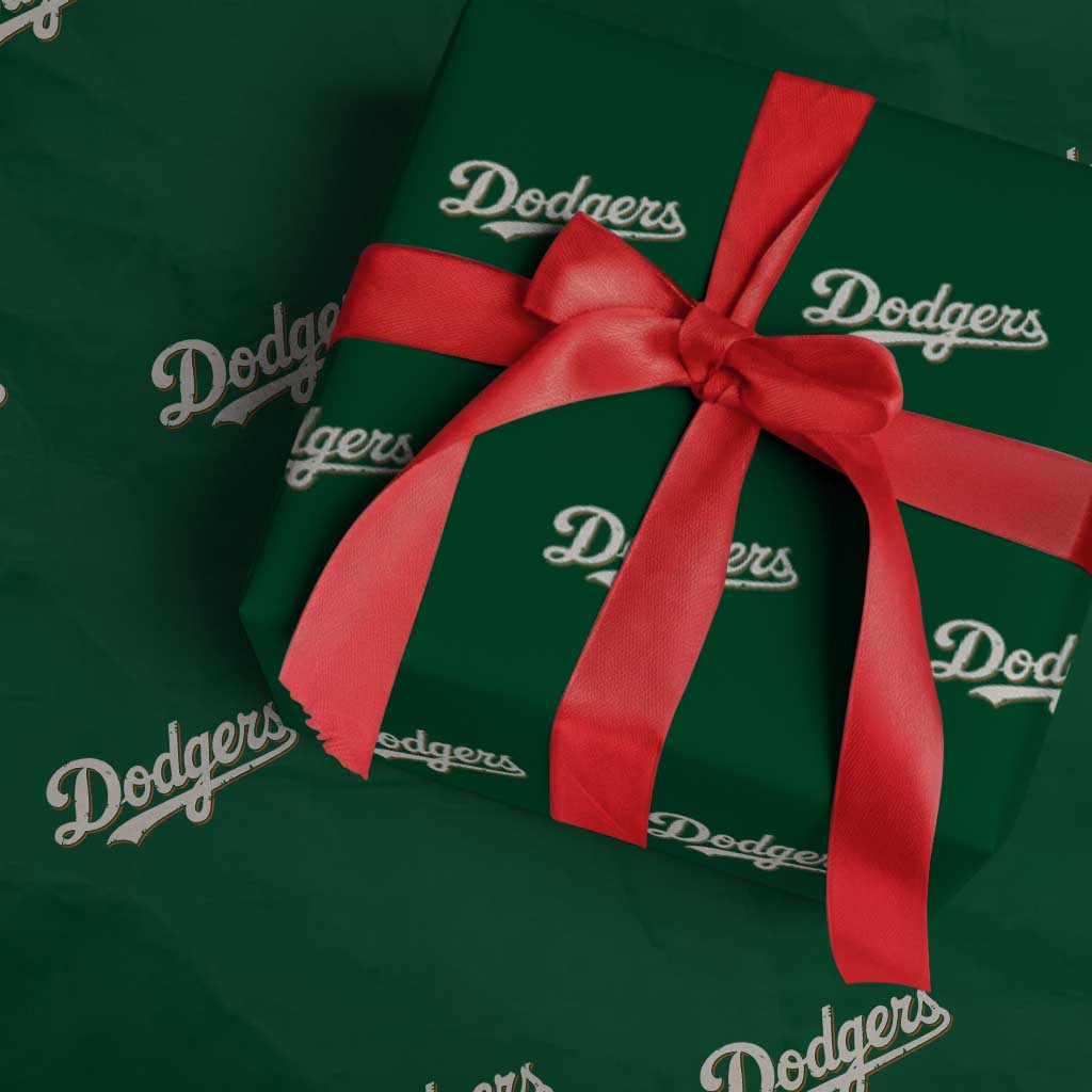 Vintage Retro Dodgers Name Wrapping Paper Roll Throwback Classic Style TS02 Green Print Your Wear