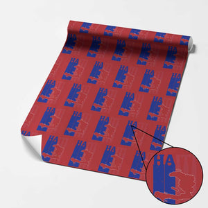 Vintage Retro Map of Haiti Wrapping Paper Roll Haitian Heritage Pride Travel Souvenir TS02 Red Print Your Wear