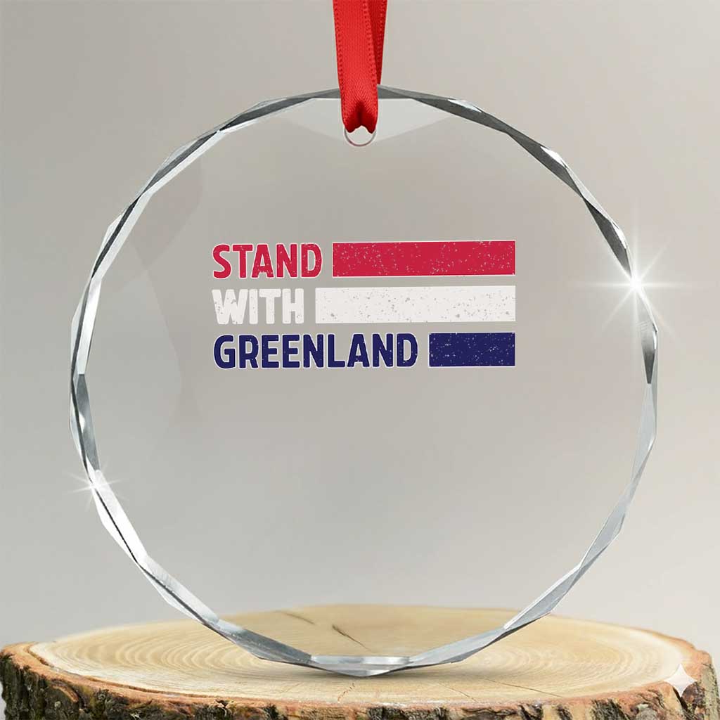 Vintage Retro Stand With Greenland Crystal Glass Ornament Support Greenlander Gift TS12 Transparent Glass 3'' Circle Print Your Wear