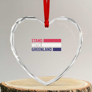 Vintage Retro Stand With Greenland Heart Crystal Glass Ornament Support Greenlander Gift TS12 Transparent Glass 3'' Heart Print Your Wear