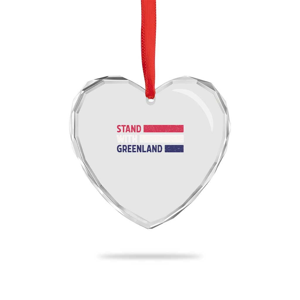 Vintage Retro Stand With Greenland Heart Crystal Glass Ornament Support Greenlander Gift TS12 Print Your Wear