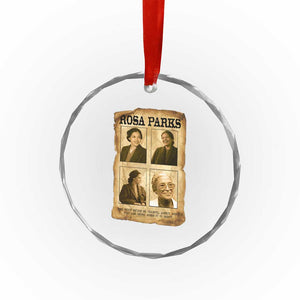 Vintage Rosa Parks Crystal Glass Ornament Courage And Justice Quote TS12 Print Your Wear