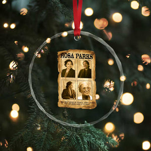 Vintage Rosa Parks Crystal Glass Ornament Courage And Justice Quote TS12 Print Your Wear