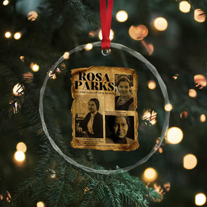 Vintage Rosa Parks Crystal Glass Ornament Women Empowerment Inspirational Quote TS12 Print Your Wear