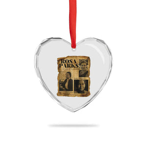 Vintage Rosa Parks Heart Crystal Glass Ornament Women Empowerment Inspirational Quote TS12 Print Your Wear