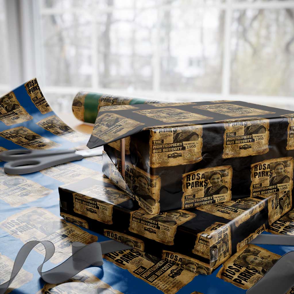 Vintage Rosa Parks Wrapping Paper Roll Groovy Black History Month TS12 Black Print Your Wear