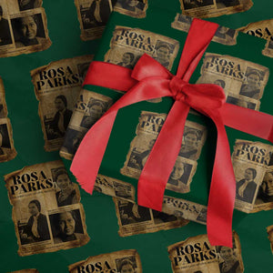 Vintage Rosa Parks Wrapping Paper Roll Women Empowerment Inspirational Quote TS12 Green Print Your Wear