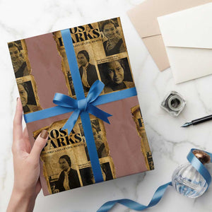 Vintage Rosa Parks Wrapping Paper Roll Women Empowerment Inspirational Quote TS12 Mocha Print Your Wear