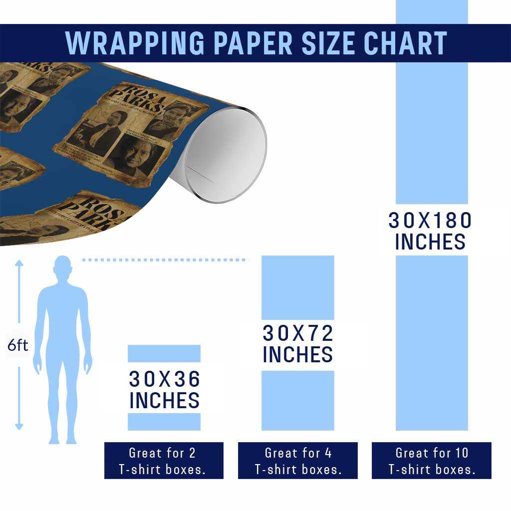 Vintage Rosa Parks Wrapping Paper Roll Women Empowerment Inspirational Quote TS12 Print Your Wear