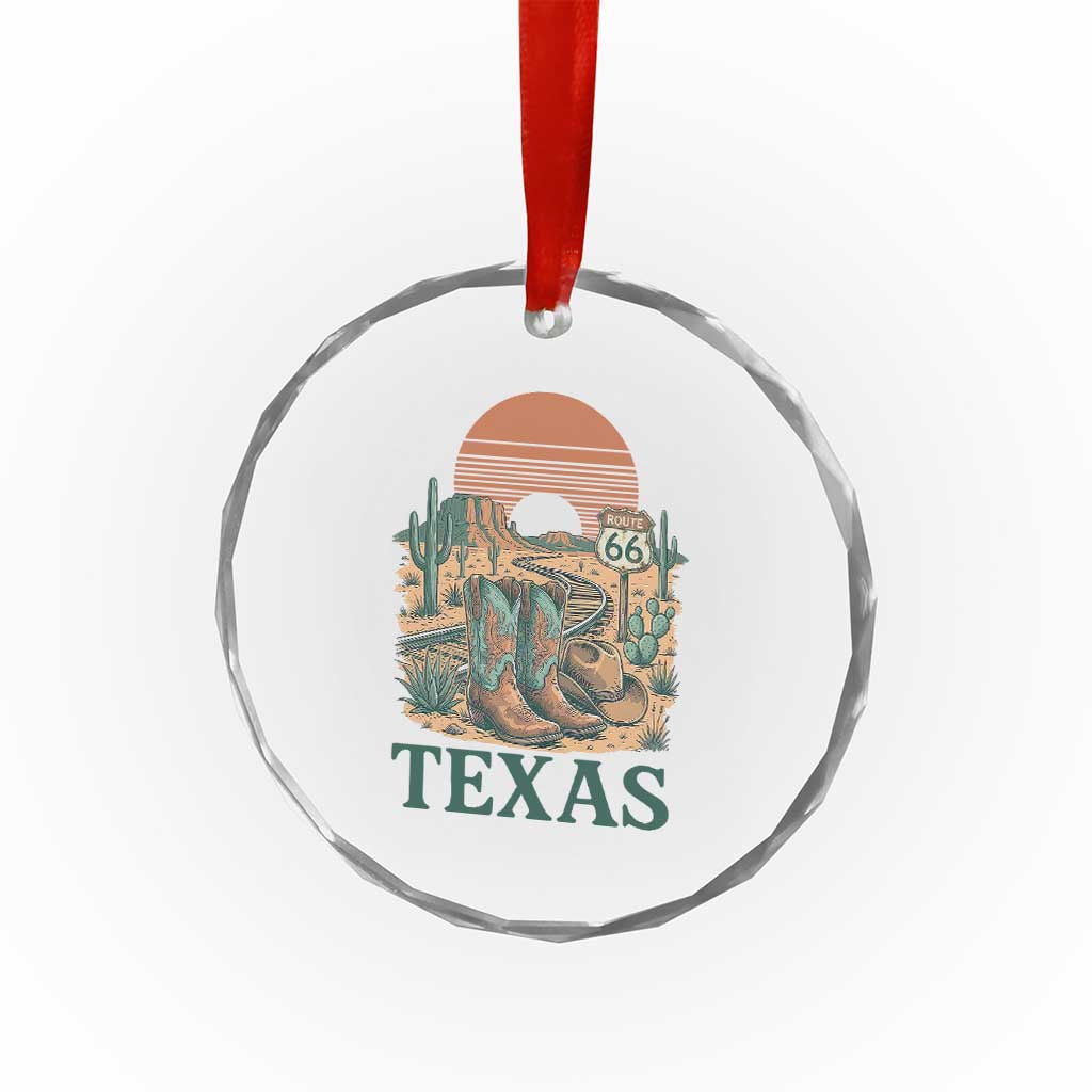 Vintage Route Highway 66 Texas Crystal Glass Ornament Amarillo Road Trip Adventure TS12 Print Your Wear
