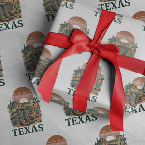 Vintage Route Highway 66 Texas Wrapping Paper Roll Amarillo Road Trip Adventure TS12 White Print Your Wear