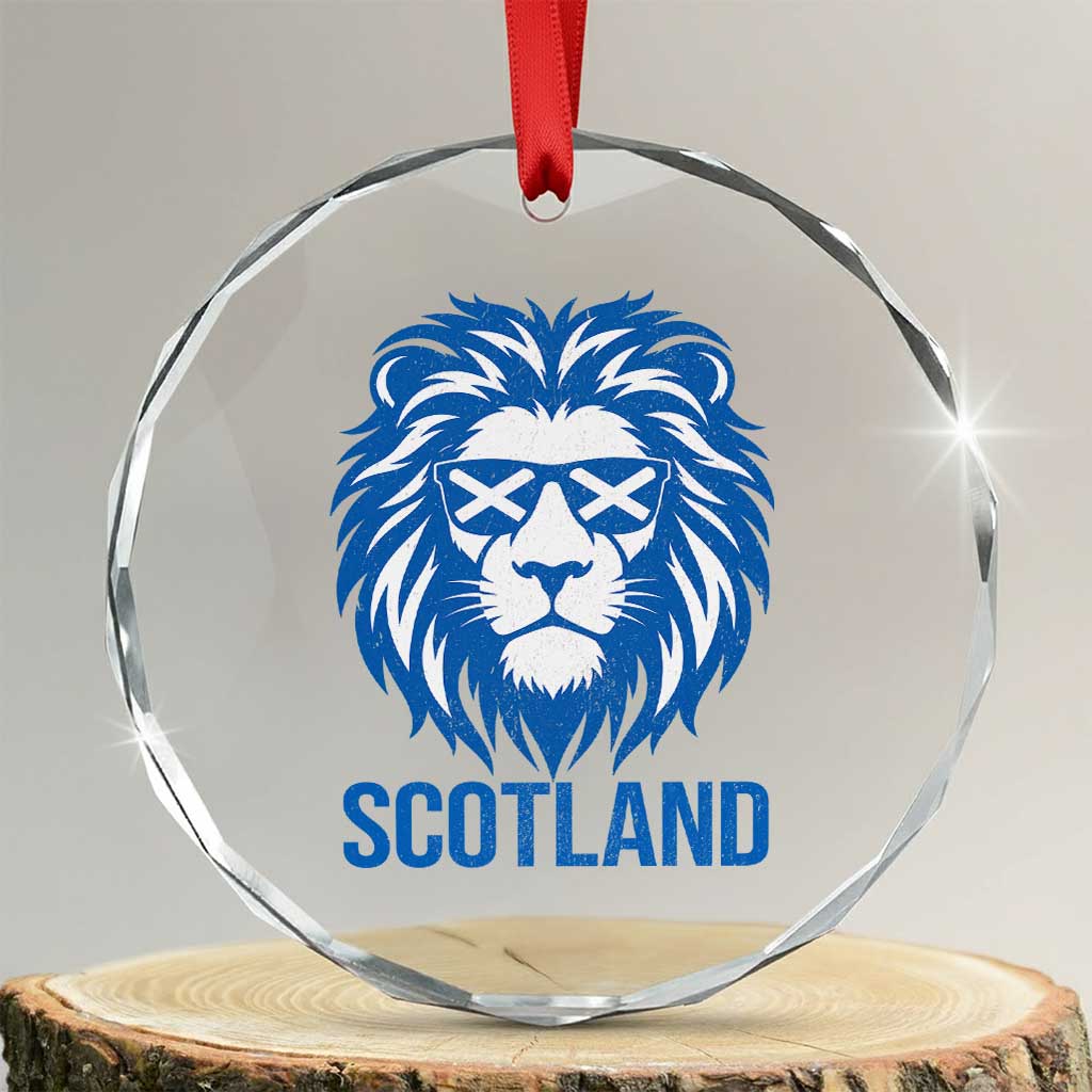 Vintage Scotland Lion Crystal Glass Ornament Retro SCOT Fan Scottish Flag TS10 Transparent Glass 3'' Circle Print Your Wear