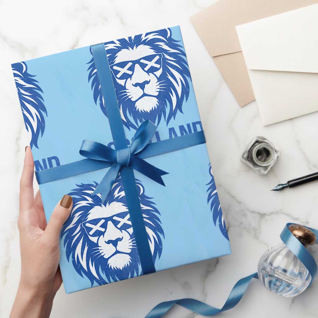 Vintage Scotland Lion Wrapping Paper Roll Retro SCOT Fan Scottish Flag