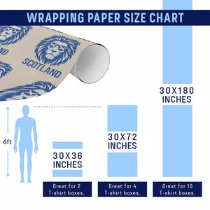 Vintage Scotland Lion Wrapping Paper Roll Retro SCOT Fan Scottish Flag