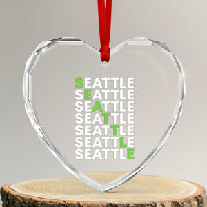 Vintage Seattle Heart Crystal Glass Ornament Sports Lover Washington City TS10 Transparent Glass 3'' Heart Print Your Wear