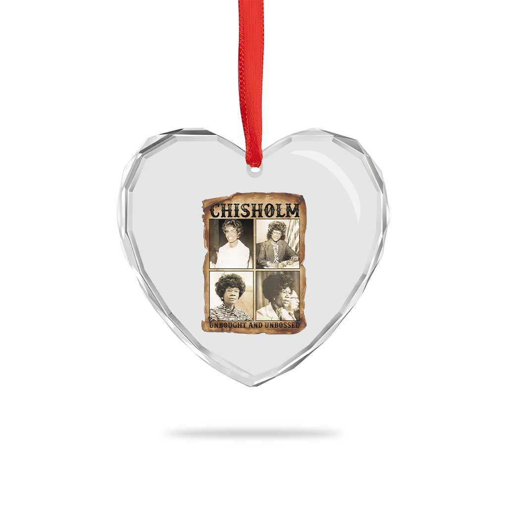 Vintage Shirley Chisholm Unbought And Unbossed Heart Crystal Glass Ornament Womens History Month TS12 Print Your Wear
