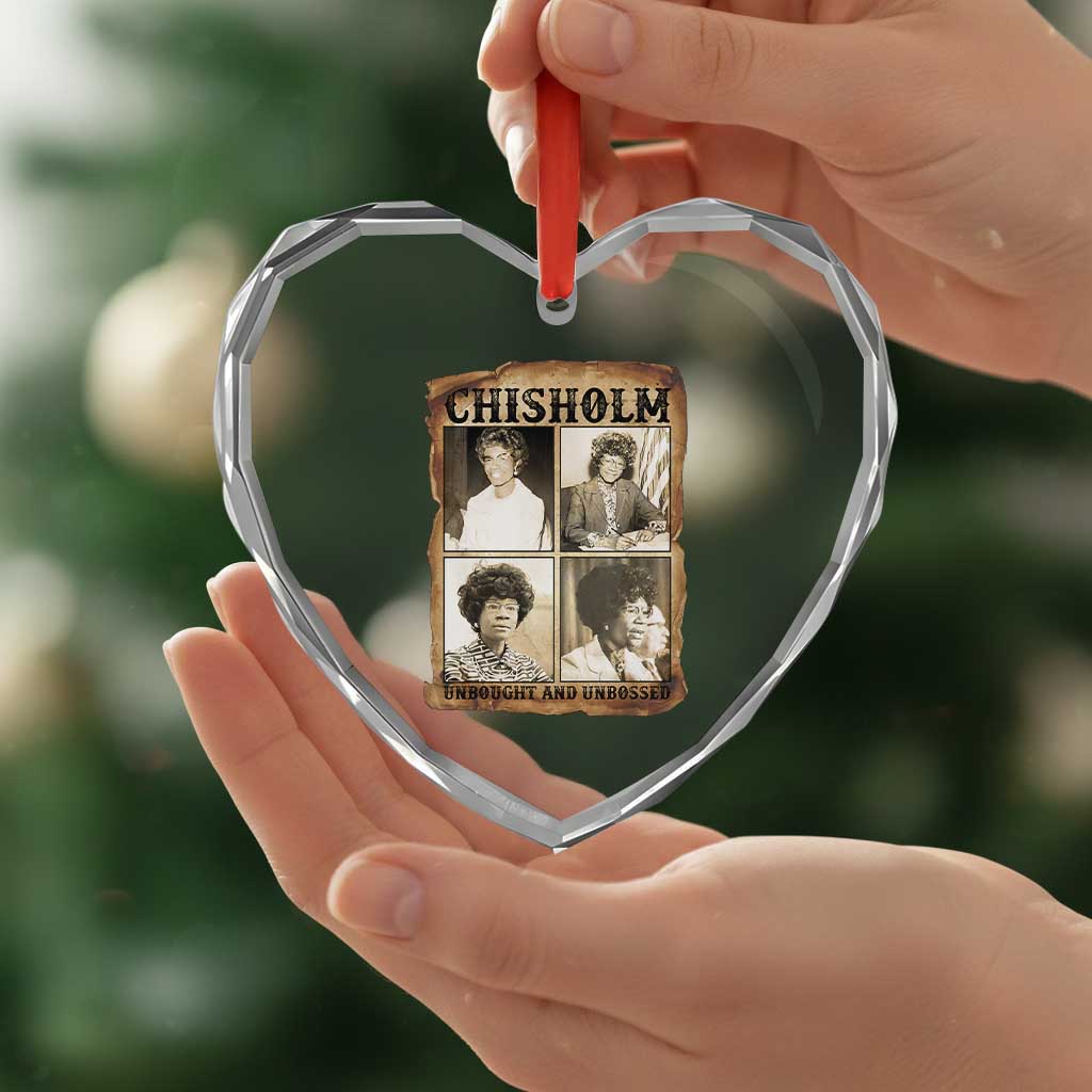 Vintage Shirley Chisholm Unbought And Unbossed Heart Crystal Glass Ornament Womens History Month TS12 Print Your Wear
