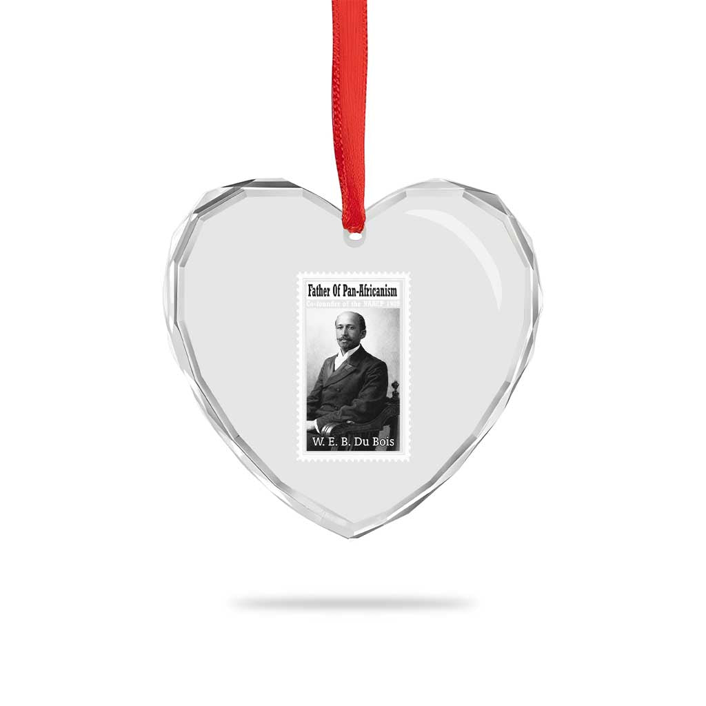 Vintage Stamp W E B Du Bois Heart Crystal Glass Ornament Black Thought Leader TS12 Print Your Wear